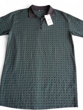 ZARA Polo Shirt Style Dress in Dark Green Large